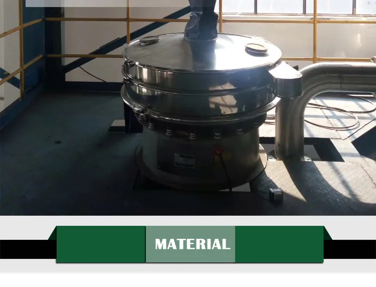 Food grade SS304 rotary vibrating screen for flour separator