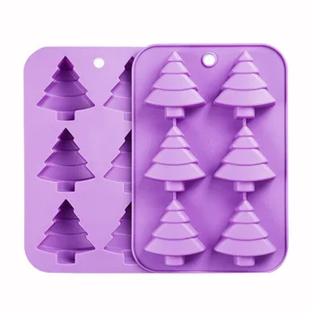 Food Grade Cake Mold Christmas Tree Shaped Silicone Cake Mold With 6 Cavities Christmas Kitchen Molds, Customized
Food Grade Cake Mold Christmas Tree Shaped Silicone Cake Mold With 6 Cavities Christmas Kitchen Molds, Customized