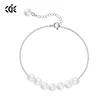 Factory Price Brand 925 Silver Bead Chain Freshwater Pearl Bracelet