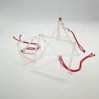 HF clear quartz glass material crystal pyramids