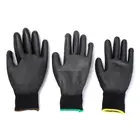 cheap black PU work safety gloves anti static screen touch