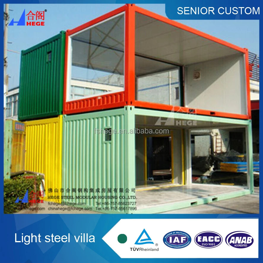 Prefabricated low cost container bungalow