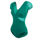 Factory direct sales DuPont LYCRA Wing sleeves jacquard ballet gymnastics leotards