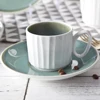 China Wholesale Tea Set 6oz Green and White Coffee Cup With Saucer