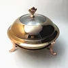 Popular round 3.0L stainless steel buffet chafing dish food warmer