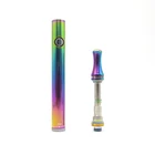 rechargeable colored rainbow smoke tank e cig slim vape pen variable voltage electronic cigarette (oem)