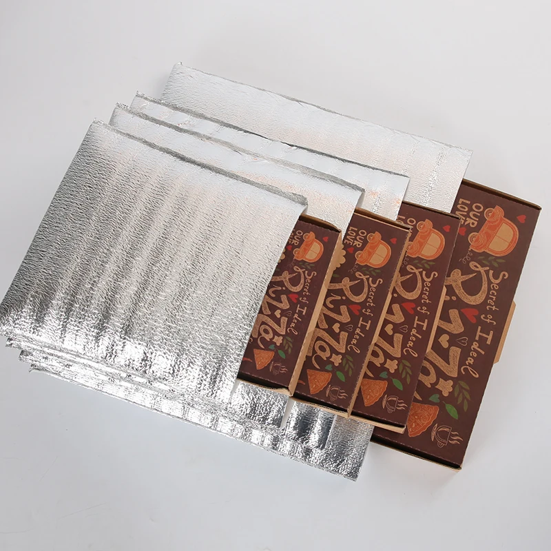 Metallic thermal insulated box liner /Disposable thermal pizza hot cold envelope bags /insulated food delivery bag
Metallic thermal insulated box liner /Disposable thermal pizza hot cold envelope bags /insulated food delivery bag