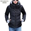 TONGYANG 2018 Winter Jacket women Womens Parkas Thicken Outerwear solid hooded Coats Short Female Slim Cotton padded basic tops