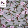 100% polyester rose embroidery fabric wala swiss voile Indonesia lace