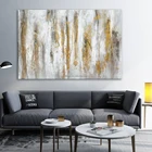 New Design Abstract Gold Foil Handmade Oil Painting Canvas Wall Art