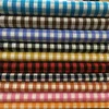 bulk cotton red and black check designs 40S yarn dyed shirting stock fabric made in china with check designs