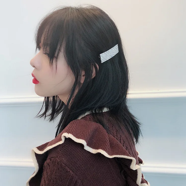 Korean Bling Bling Full Crystals Square Bobby Pins Fashion Girls Accessories Crystal Hair Pin Rhinestone Hairpin