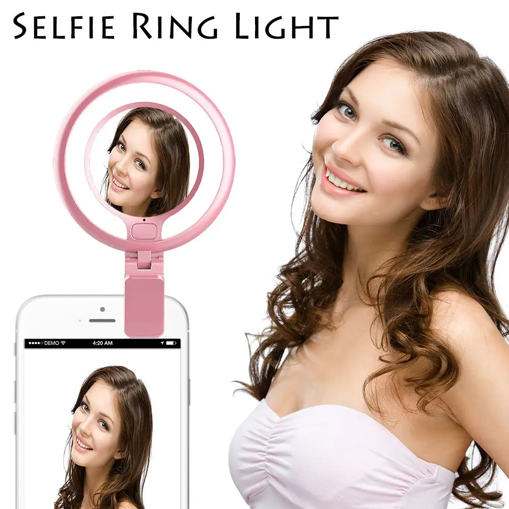 LED Selfie Ring Light for Supplementary Night Darkness Selfie Enhancing for 5 6s Plus Smartphone - ANKUX.COM