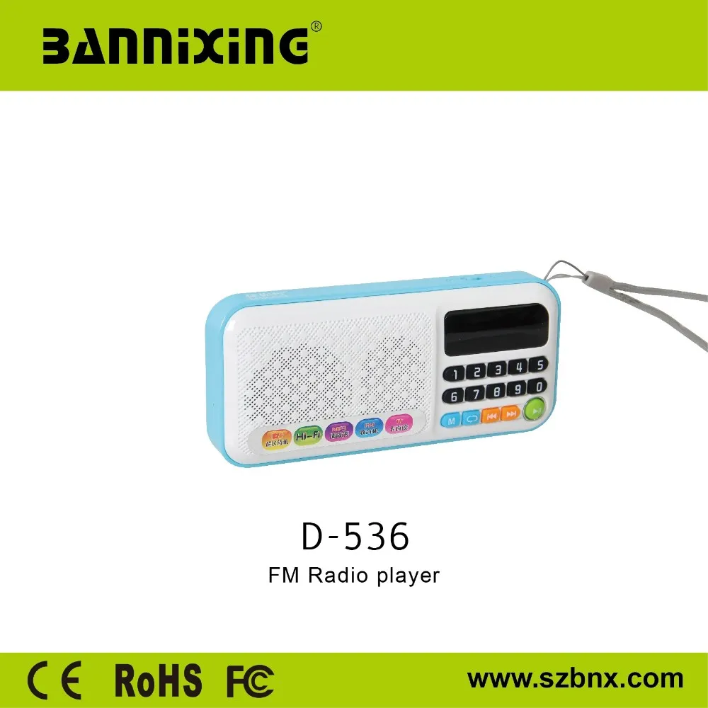 Portable Mini FM Radio Speaker Music Player TF Card For PC iPod Phone with LED Display