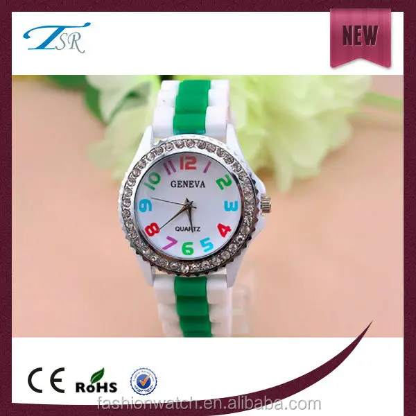 design fashion ladies crystal bracelet watch, round face