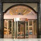 Crystal automatic revolving door hotel revolving door all glass curved door