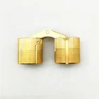 ISO Approved Mini Concealed Hinge Brass Barrel Folding Table Hinges with Brushed Surface Finish