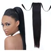 wholesale cheap synthetic silky straight extension blond hair drawstring ponytail