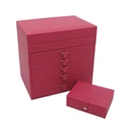 Jewelry display 6-layers bracelet custom gift velvet cardboard boxes