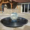 Stainless steel crystal ball floating water garden fountain