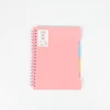 Top Quality Promotional Printing Factory B5 120 Pages Double Wire PP cover Divider Spirala Notebook