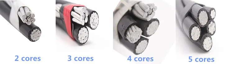 2 phase core flat cable concentric conductor cable XLPE insulated wire cable price list