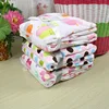 China double-deck printed coral fleece carters baby receiving blankets backside sherpa