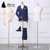 High-end clothing store window suit display stand photo male model
