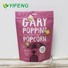 2019 new products resealable custom logo zipper stand up pouch popcorn packaging bags