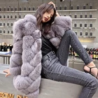 2019 Winter Hot Fashions Women Winter Fur Coat Long Real Fox Fur Jackets Luxury Fur Outwear