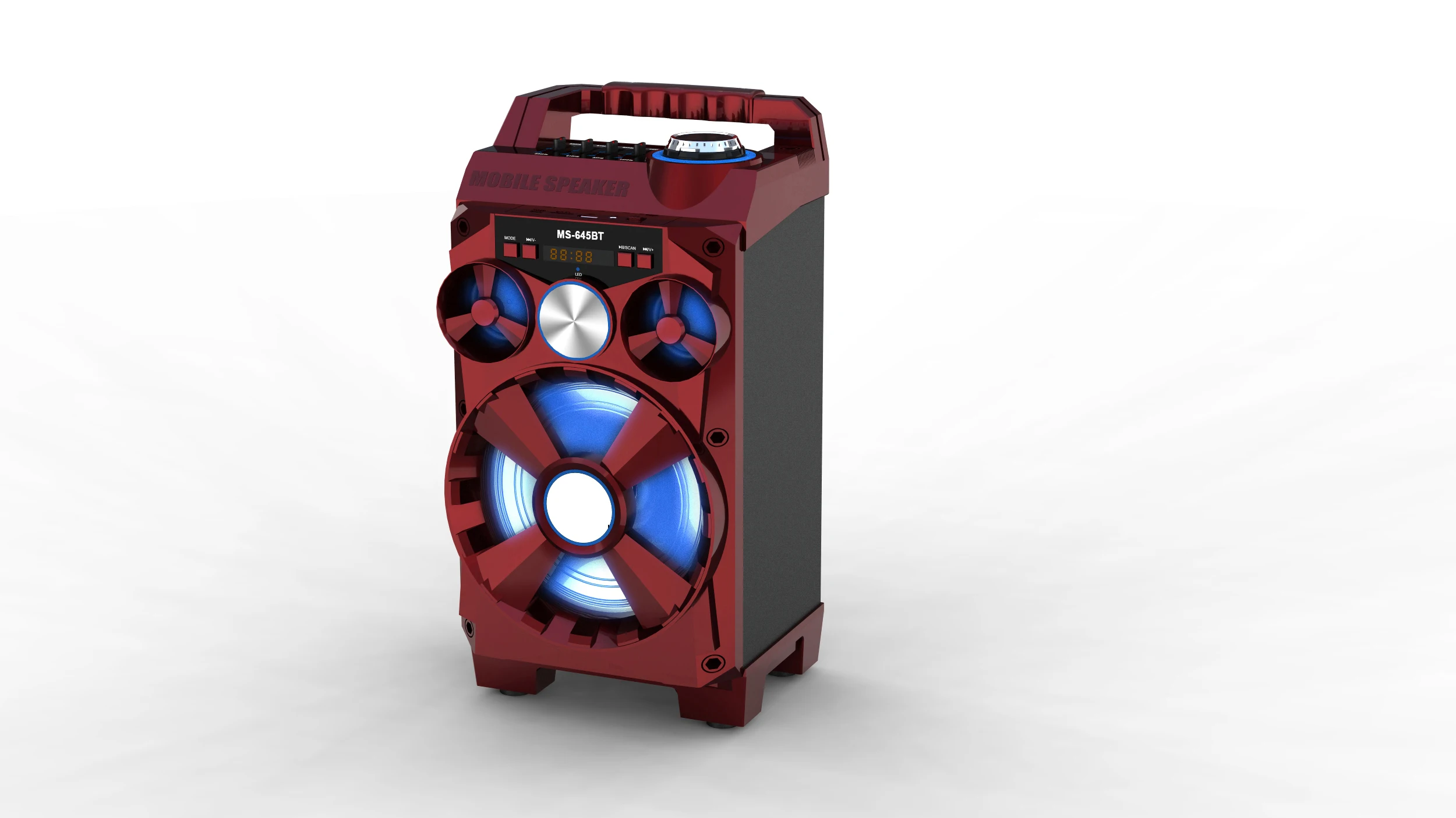 2018 new ms-645bt portable speaker with mp3/ mobile / usb / tf / fm radio / aux input /EQ / remote /bt speaker - ANKUX.COM
