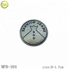 Nickle free custom logo carved metal jeans button military brass button for jacket