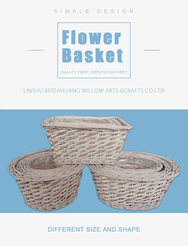 factory direct willow basket flower