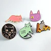 Custom designs cute style pin badge animal cat soft enamel pin for promotion