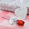 Unique Red Crystal Rose Flower Wedding Favors Party Supplies