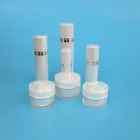 Skin care packaging plastic cosmetics bottles and jars set