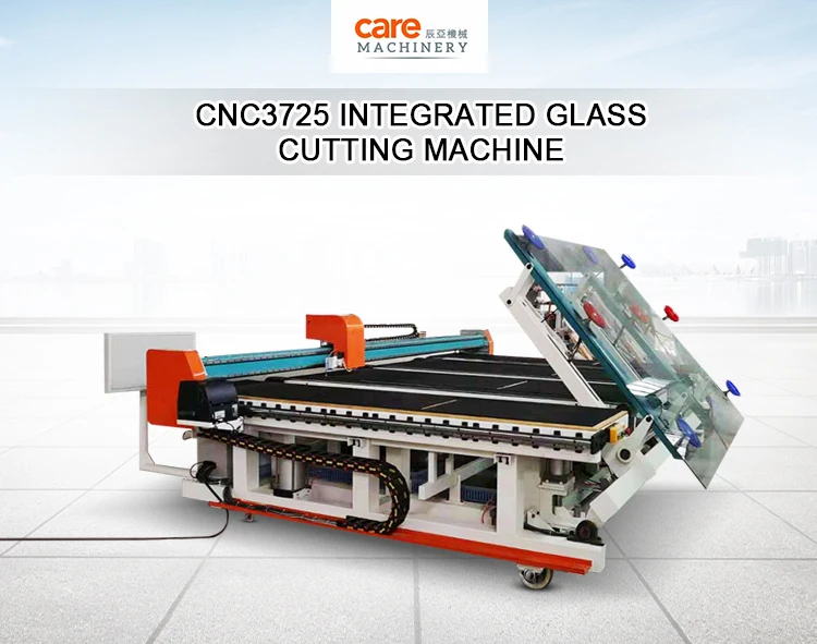 CNC Integrated glass cutting machine with loading cutting and breakout