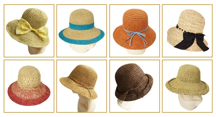 ファッションビーチわら卸売帽子とスカーフセットカスタム帽子仕入れ・メーカー・工場