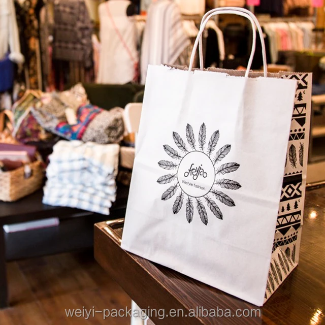 custom printed paper bags with handles make excellent take out