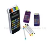 Promotion gift Dual power touch screen pocket calculator with pen set