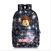 Trendy ROBLOX Game Backpack Teen Boys Girls Galaxy Universe School Bags Kids Laptop Knapsack Backpack