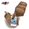Touchscreen Leather Motorcycle Skidproof Hard Knuckle Full Finger Gloves Protective Gear for Outdoor Sports Racing Motocross