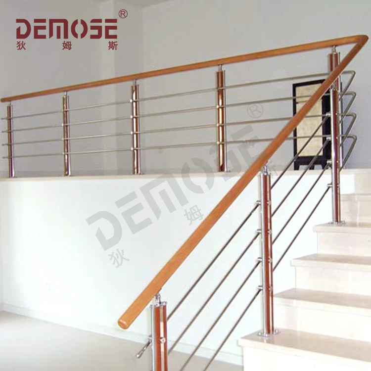 stainless steel handrail for stairs / steel flat bar stair handrail