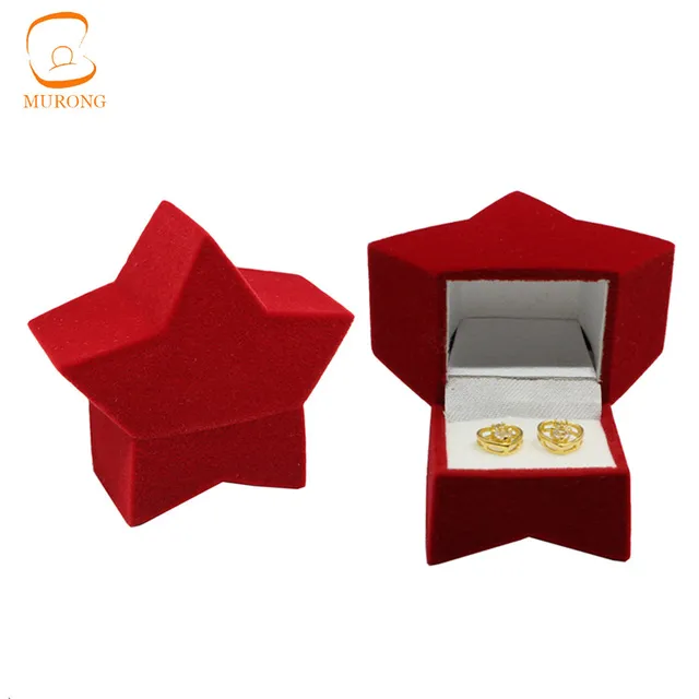 china flocked gift box for jewelry