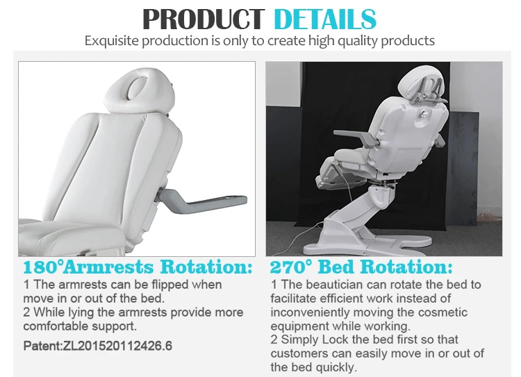 Good quality electric pedicure chair beauty facial bed and massage table