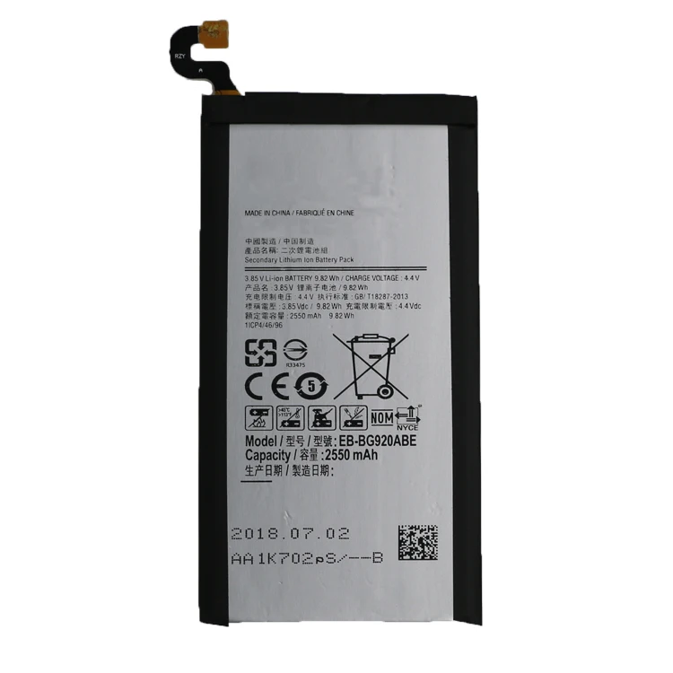High Quality Phone Replacement Battery For Samsung Galaxy S6 2550mAh Li-ion Battery, Black
High Quality Phone Replacement Battery For Samsung Galaxy S6 2550mAh Li-ion Battery, Black