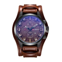 

CURREN 8225 Men's Sports Outdoor Hand Watch Leather Band Daily Waterproof Japan Movement Alloy Analog Quartz Wrist Watches