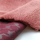 polyester weft knitting women winter cloth dye suede leather soft pink faux feather fur fabric