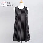 New Design OEM Service Sleeveless Strip Dress Women Clothes