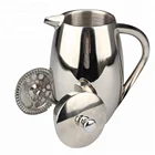 Stainless Steel French Press Coffee Maker | Double Walled Insulated Coffee & Tea Brewer Pot & Maker